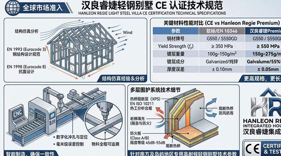 滿足歐標(biāo)CE認(rèn)證：漢良睿婕輕鋼別墅的全球準(zhǔn)入技術(shù)解析(圖1)